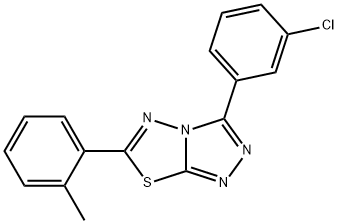 3-(3-chlorophenyl)-6-(2-methylphenyl)[1,2,4]triazolo[3,4-b][1,3,4]thiadiazole Struktur