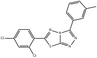 6-(2,4-dichlorophenyl)-3-(3-methylphenyl)[1,2,4]triazolo[3,4-b][1,3,4]thiadiazole Struktur