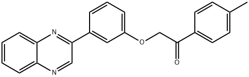 1-(4-methylphenyl)-2-[3-(2-quinoxalinyl)phenoxy]ethanone Struktur