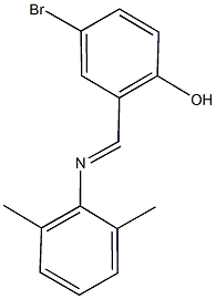 4-bromo-2-{[(2,6-dimethylphenyl)imino]methyl}phenol Struktur