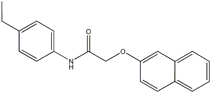 N-(4-ethylphenyl)-2-(2-naphthyloxy)acetamide Struktur