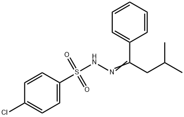 4-chloro-N'-(3-methyl-1-phenylbutylidene)benzenesulfonohydrazide Struktur