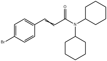 3-(4-bromophenyl)-N,N-dicyclohexylacrylamide Struktur