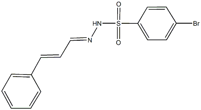 4-bromo-N'-(3-phenyl-2-propenylidene)benzenesulfonohydrazide Struktur