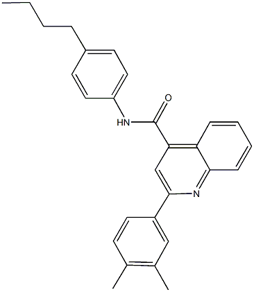 N-(4-butylphenyl)-2-(3,4-dimethylphenyl)-4-quinolinecarboxamide Struktur