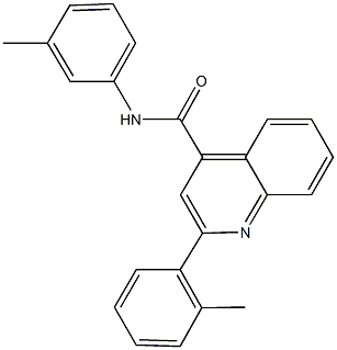 2-(2-methylphenyl)-N-(3-methylphenyl)-4-quinolinecarboxamide Struktur