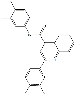 N,2-bis(3,4-dimethylphenyl)-4-quinolinecarboxamide Struktur