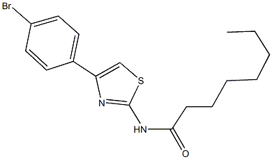 N-[4-(4-bromophenyl)-1,3-thiazol-2-yl]octanamide Struktur