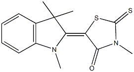 3-methyl-2-thioxo-5-(1,3,3-trimethyl-1,3-dihydro-2H-indol-2-ylidene)-1,3-thiazolidin-4-one Struktur