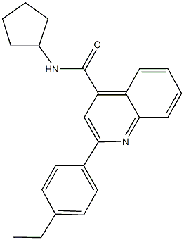 N-cyclopentyl-2-(4-ethylphenyl)-4-quinolinecarboxamide Struktur