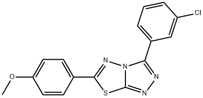 4-[3-(3-chlorophenyl)[1,2,4]triazolo[3,4-b][1,3,4]thiadiazol-6-yl]phenyl methyl ether Struktur