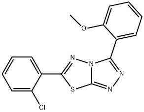 2-[6-(2-chlorophenyl)[1,2,4]triazolo[3,4-b][1,3,4]thiadiazol-3-yl]phenyl methyl ether Struktur