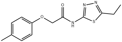 N-(5-ethyl-1,3,4-thiadiazol-2-yl)-2-(4-methylphenoxy)acetamide Struktur