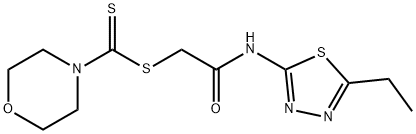 2-[(5-ethyl-1,3,4-thiadiazol-2-yl)amino]-2-oxoethyl 4-morpholinecarbodithioate Struktur