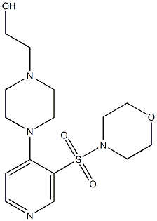 2-{4-[3-(4-morpholinylsulfonyl)-4-pyridinyl]-1-piperazinyl}ethanol Struktur