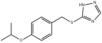 3-[(4-isopropoxybenzyl)sulfanyl]-4H-1,2,4-triazole Struktur