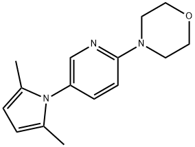 4-[5-(2,5-dimethyl-1H-pyrrol-1-yl)-2-pyridinyl]morpholine Struktur