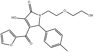 4-(2-furoyl)-3-hydroxy-1-[2-(2-hydroxyethoxy)ethyl]-5-(4-methylphenyl)-1,5-dihydro-2H-pyrrol-2-one Struktur