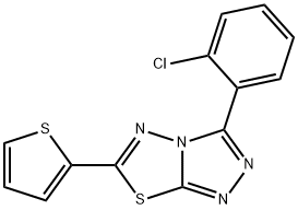 3-(2-chlorophenyl)-6-(2-thienyl)[1,2,4]triazolo[3,4-b][1,3,4]thiadiazole Struktur