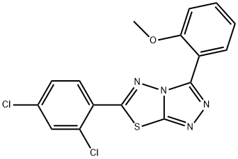 2-[6-(2,4-dichlorophenyl)[1,2,4]triazolo[3,4-b][1,3,4]thiadiazol-3-yl]phenyl methyl ether Struktur