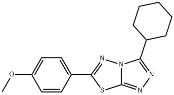 4-(3-cyclohexyl[1,2,4]triazolo[3,4-b][1,3,4]thiadiazol-6-yl)phenyl methyl ether Struktur