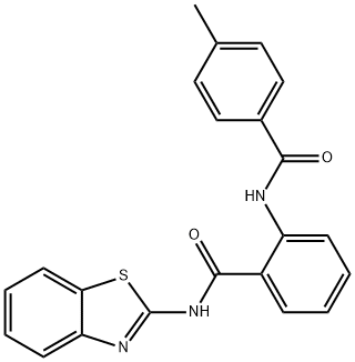 N-(1,3-benzothiazol-2-yl)-2-[(4-methylbenzoyl)amino]benzamide Struktur