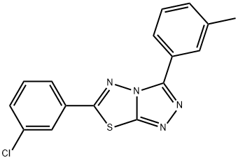 6-(3-chlorophenyl)-3-(3-methylphenyl)[1,2,4]triazolo[3,4-b][1,3,4]thiadiazole Struktur