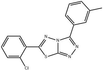 6-(2-chlorophenyl)-3-(3-methylphenyl)[1,2,4]triazolo[3,4-b][1,3,4]thiadiazole Struktur