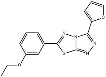 ethyl 3-[3-(2-furyl)[1,2,4]triazolo[3,4-b][1,3,4]thiadiazol-6-yl]phenyl ether Struktur