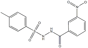 N'-{3-nitrobenzoyl}-4-methylbenzenesulfonohydrazide Struktur