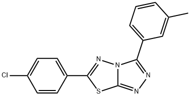 6-(4-chlorophenyl)-3-(3-methylphenyl)[1,2,4]triazolo[3,4-b][1,3,4]thiadiazole Struktur