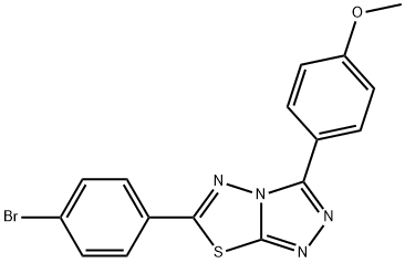 4-[6-(4-bromophenyl)[1,2,4]triazolo[3,4-b][1,3,4]thiadiazol-3-yl]phenyl methyl ether Struktur