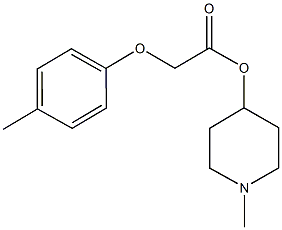 1-methyl-4-piperidinyl (4-methylphenoxy)acetate Struktur