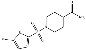 1-[(5-bromo-2-thienyl)sulfonyl]-4-piperidinecarboxamide Struktur