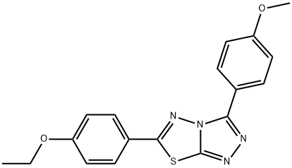 6-(4-ethoxyphenyl)-3-(4-methoxyphenyl)[1,2,4]triazolo[3,4-b][1,3,4]thiadiazole Struktur