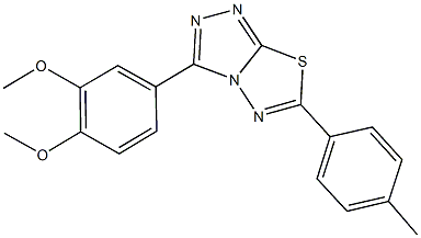 3-(3,4-dimethoxyphenyl)-6-(4-methylphenyl)[1,2,4]triazolo[3,4-b][1,3,4]thiadiazole Struktur