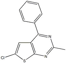 6-chloro-2-methyl-4-phenylthieno[2,3-d]pyrimidine Struktur