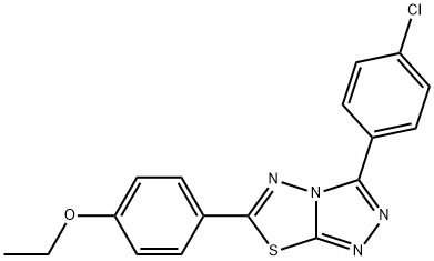 4-[3-(4-chlorophenyl)[1,2,4]triazolo[3,4-b][1,3,4]thiadiazol-6-yl]phenyl ethyl ether Struktur