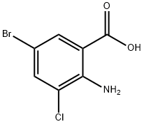 2-amino-5-bromo-3-chlorobenzoic acid Struktur