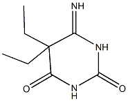 5,5-diethyl-6-iminodihydro-2,4(1H,3H)-pyrimidinedione Struktur