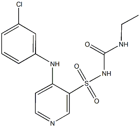 4-(3-chloroanilino)-3-({[(ethylamino)carbonyl]amino}sulfonyl)pyridine Struktur