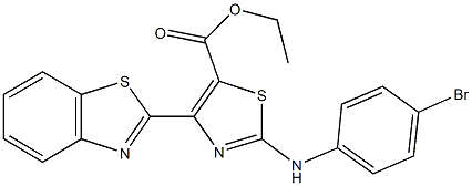 ethyl 4-(1,3-benzothiazol-2-yl)-2-(4-bromoanilino)-1,3-thiazole-5-carboxylate Struktur