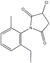 3-chloro-1-(2-ethyl-6-methylphenyl)-2,5-pyrrolidinedione Struktur