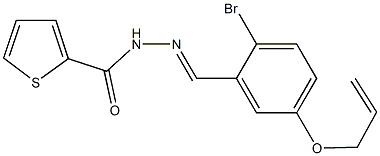 N'-[5-(allyloxy)-2-bromobenzylidene]-2-thiophenecarbohydrazide Struktur