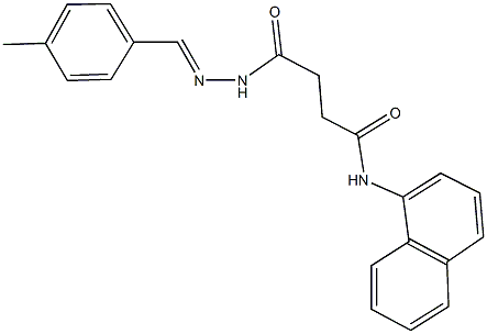 4-[2-(4-methylbenzylidene)hydrazino]-N-(1-naphthyl)-4-oxobutanamide Struktur