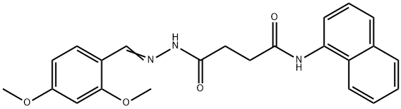 4-[2-(2,4-dimethoxybenzylidene)hydrazino]-N-(1-naphthyl)-4-oxobutanamide Struktur