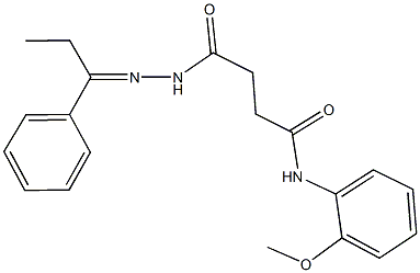 N-(2-methoxyphenyl)-4-oxo-4-[2-(1-phenylpropylidene)hydrazino]butanamide Struktur