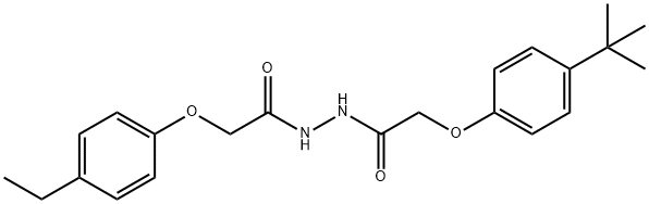 2-(4-tert-butylphenoxy)-N'-[(4-ethylphenoxy)acetyl]acetohydrazide Struktur