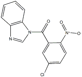 1-{5-chloro-2-nitrobenzoyl}-1H-benzimidazole Struktur