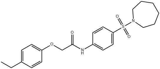 N-[4-(1-azepanylsulfonyl)phenyl]-2-(4-ethylphenoxy)acetamide Struktur